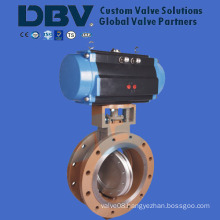 Pneumatic Flange Wholly Metal Seat Butterfly Valve